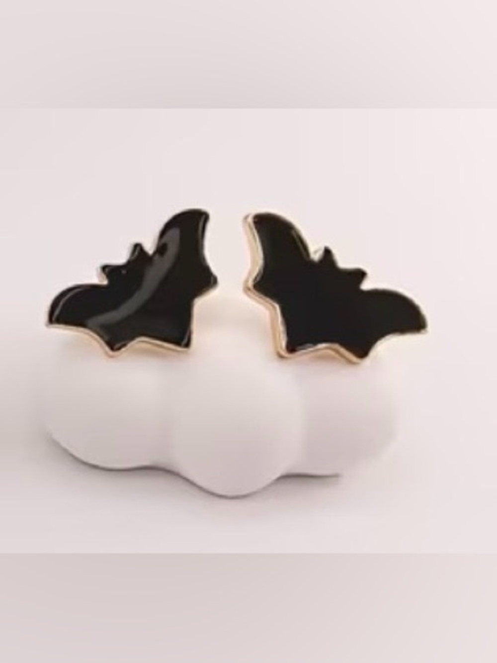 Black Bat Stud Earrings - Cute Halloween Accessory
